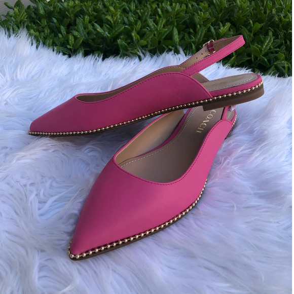 New 🎀 Coach Sandal Vae Skimmer Pink and Gold - Picture 3 of 8